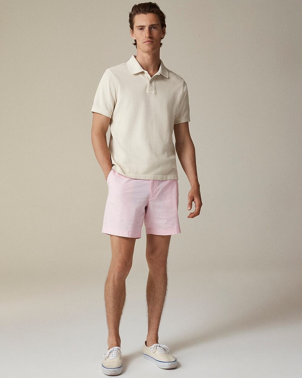 J.Crew 5" Portsider Bayside Pink Stretch Chino Short Preppy Country Club 32
